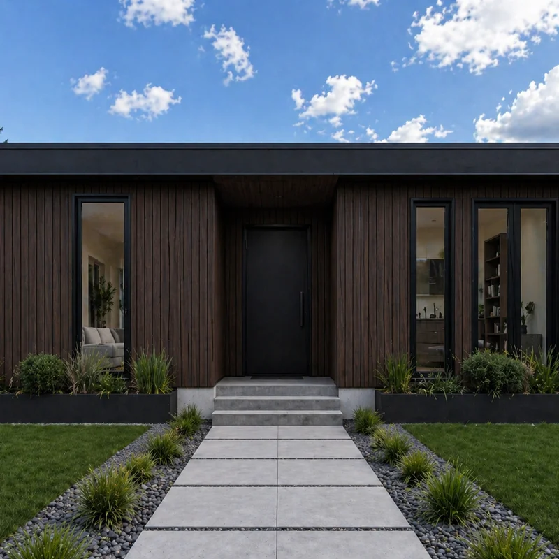 Siding Metálico Color Cedro REM102 - revestimiento exterior